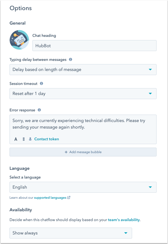chatflows-bot-options