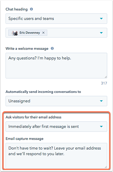 chatflows-build-tab-email-capture-message