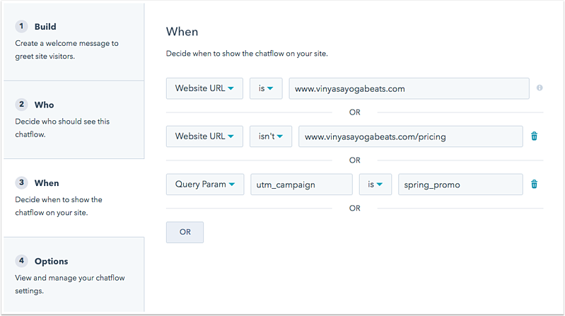 chatflows-when-tab-url-targeting