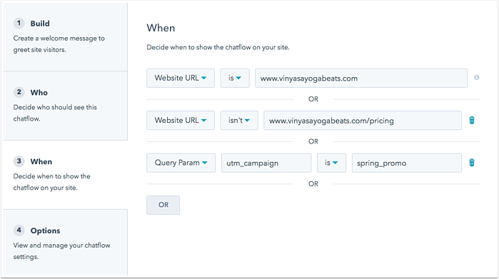 chatflows-when-tab-url-targeting