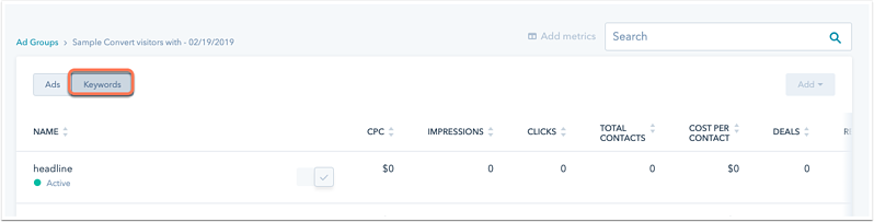 dashboard-keywords