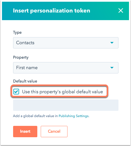 default-vallue-in-an-email