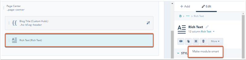 Capture d'écran d'un article de l'aide HubSpot