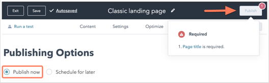 publish-a-landing-page