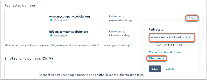 redirect-or-disconnect-domain