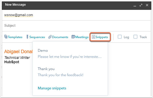 Capture d'écran d'un post sur l'Aide HubSpot