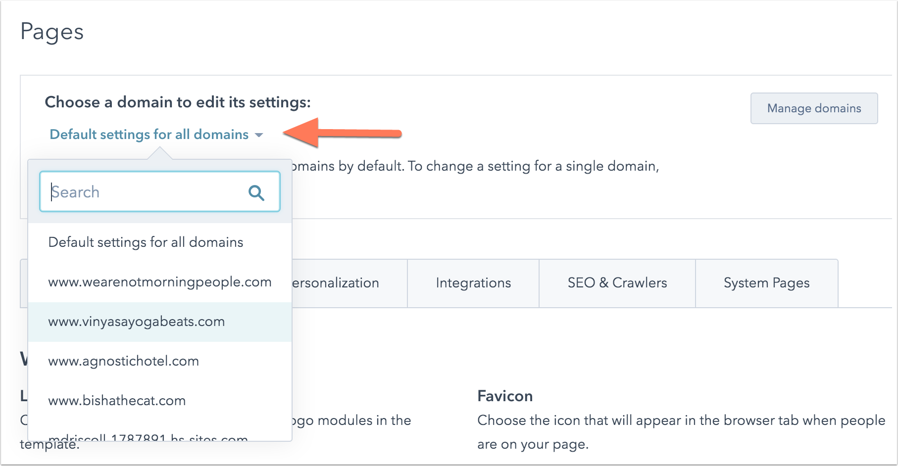 switch-between-pages-domain-in-settings