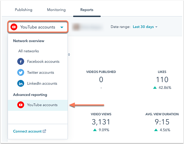 youtube-reporting-accounts-dropdown